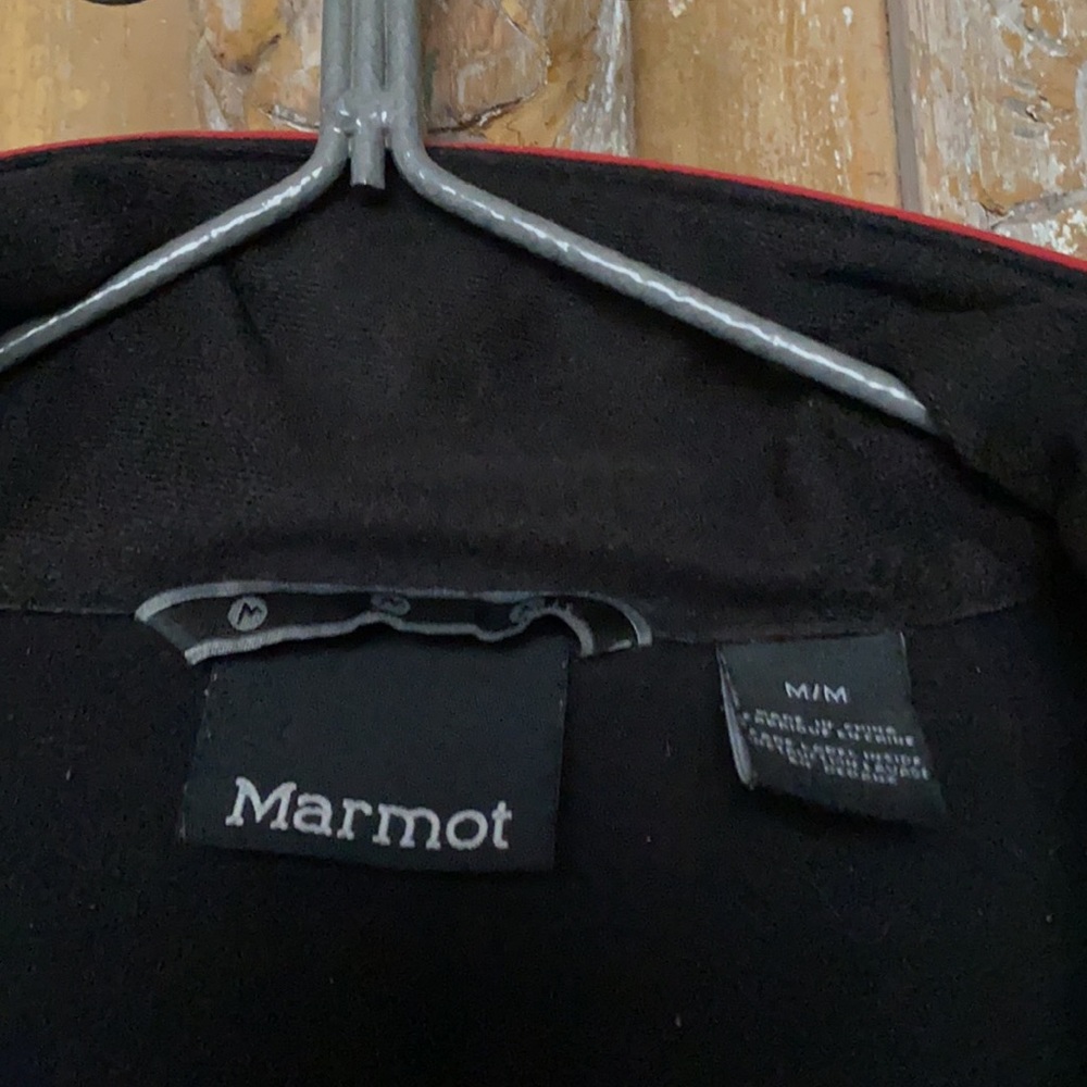 Marmot Black Red Softshell Jacket Medium - image 5
